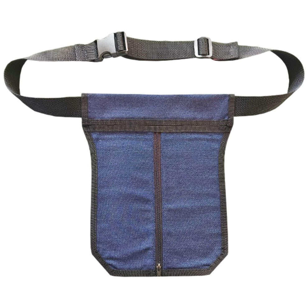 Catheter Bag Holder On Waist 10x9 Inch Waterproof Polyester Nephrostomy Bag Holder, Front Open Zipper, Leg Strap