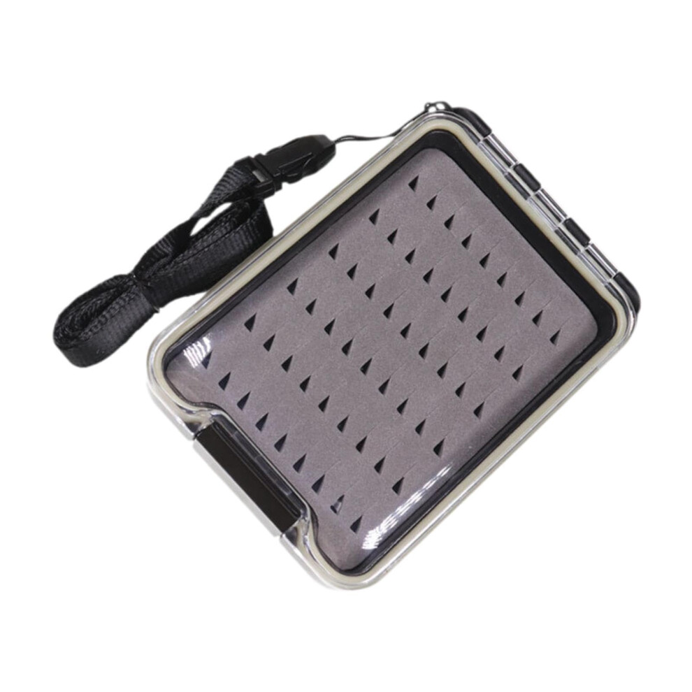 Fly Box Compact Tackle Case For Fly Fishing Waterproof Jig Box Clear Lid Dark Gray Single Sided Freshwater Saltwater-image-OPC-PKR2VTM-NEW