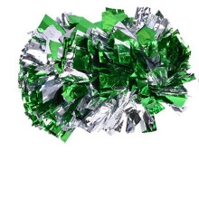 Langlebige grüne silberne Pom-Poms für Cheerleading und Party-Events – 1 Stück