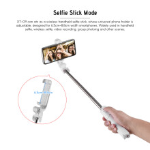 XT-09 Extendable Selfie Stick Tripod with Bluetooth Remote, 68cm Black