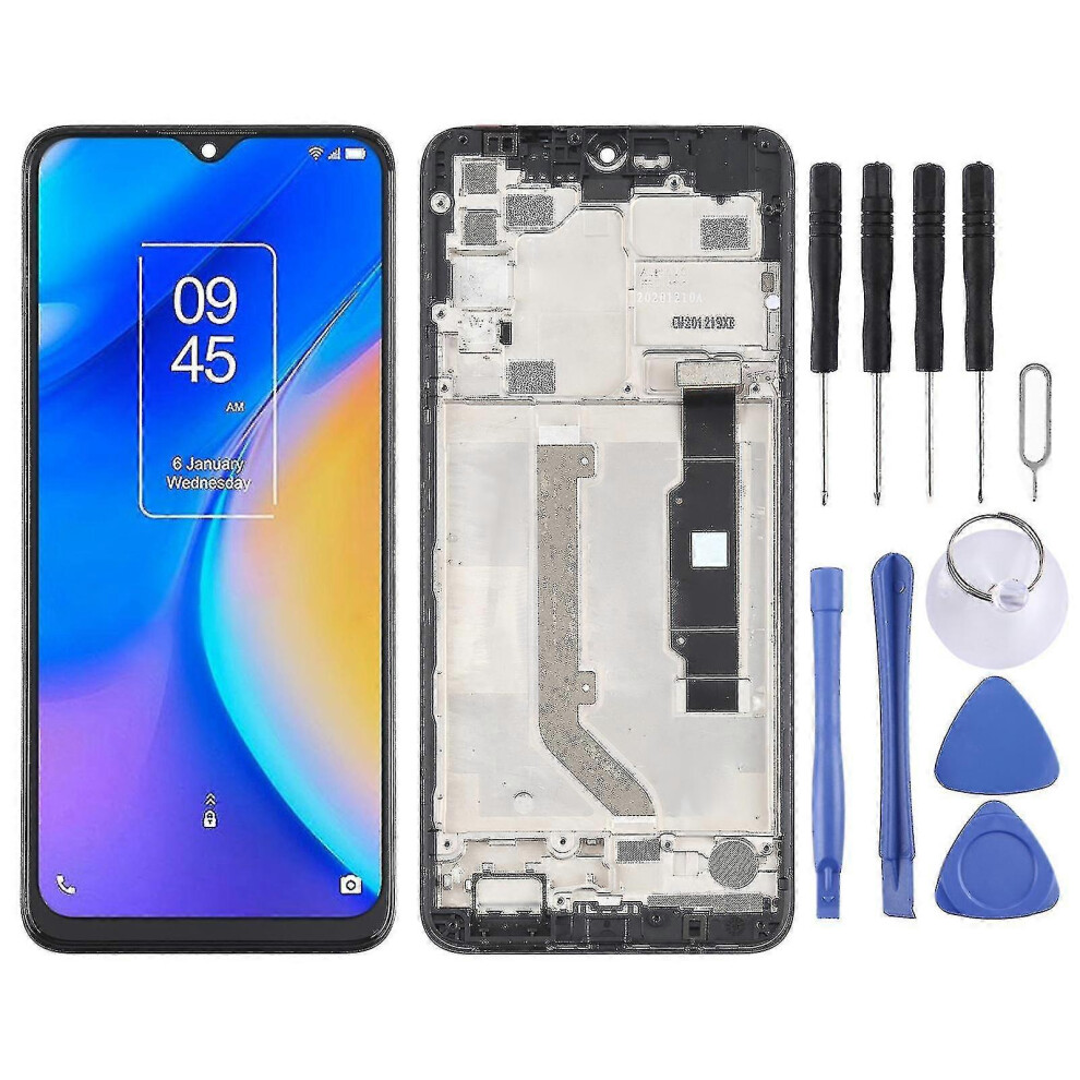 (As Show, One Size) Tft Lcd Screen For Tcl 20 Se T761h Digitizer Full Assembly With Frame (Black) 6032427885032