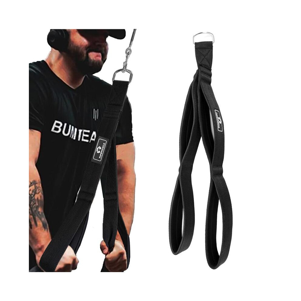(Signal Black, 1Pc) Tricep Rope Cable Attachments Rope For Gym, 1 Count Workout Rope Cable With 4 Anti-Slip Handles, Exercise Gym Equipment For Home, 5011832457882