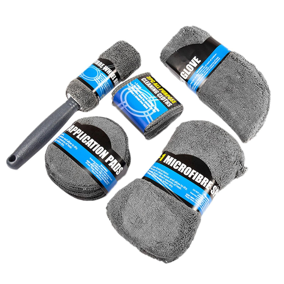 Car Wash Kit 9-Piece Interior Exterior Car Cleaning Kit With Brushes Towels Sponges For Car Detailing 9354506936051