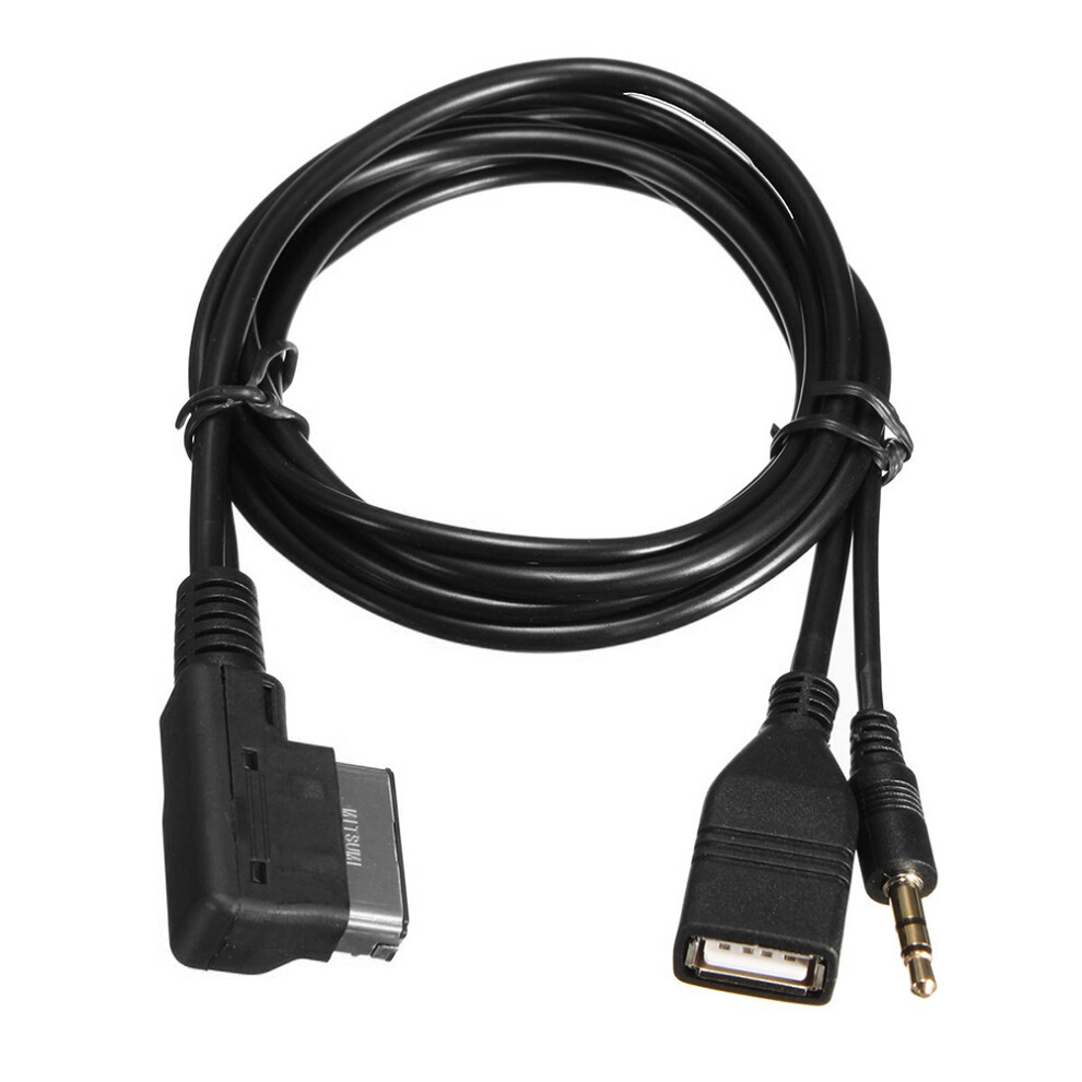 A6l A8l Q7 3.5Mm Aux Usb Charger Cable 2.8M Black 7691351717803