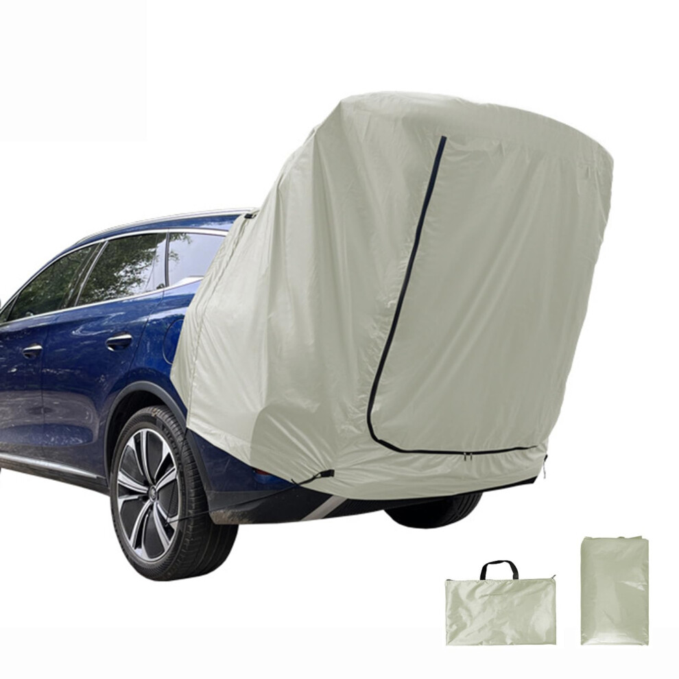 Outdoor Camping Car Tailgate Canopy Shade Tent Suv Cabana With Awning Rear Tailgate Tent Attachment White 9393856979059