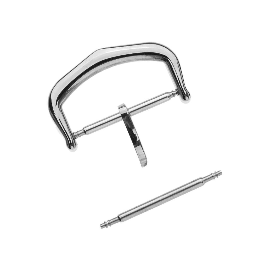 (Silver, 18mm) Stainless Steel Watch Band Strap Buckle Replacement 12/16/18mm-image-OPC-PKR56YB-NEW