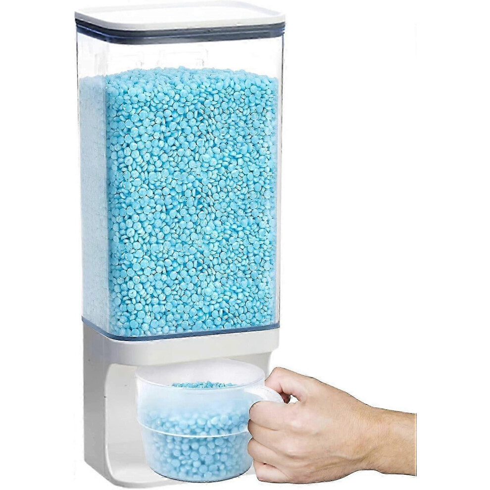 Laundry Detergent Dispenser, Container With Cup, Cereal Dispenser, Dispenser, 1500 Ml, Suitable For Laundry Beads And Washing Powder Grain