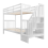 Noa and Nani Ulla Staircase Bunk Bed with Storage Staircase in Classic White 5