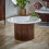 Opal Mango Wood Coffee Table With Marble Top 1