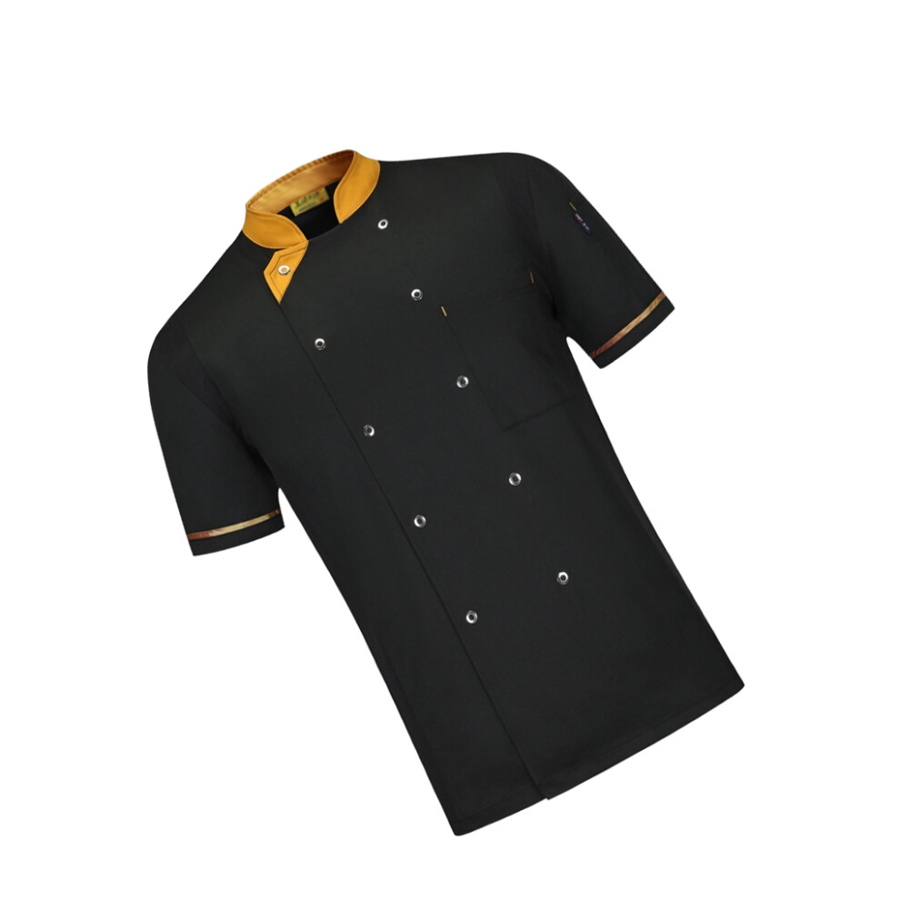 (Black, M) Breathable Fabric And Buckle Comfortable Kitchen Working Suit-image-OPC-PKR5N5R-NEW