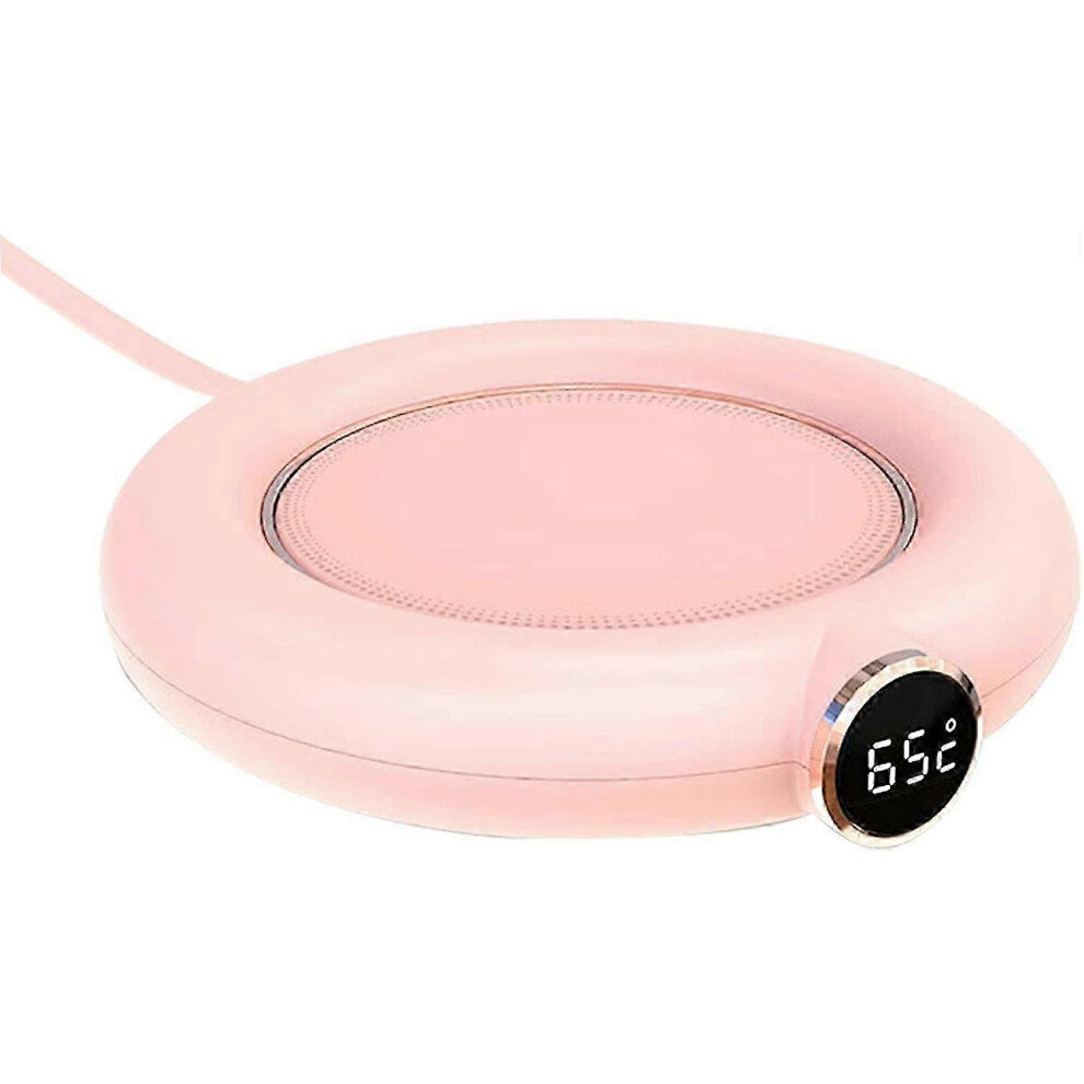 Coffee Mug Warmer, 3 Temperature Cup Warmer, Electric Heating Mug Warmer, USB Charging Switch Pink