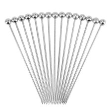 Set of 15 10cm Reusable Stainless Steel Cocktail Picks for Cocktails, Olives, Appetizers, Sandwiches