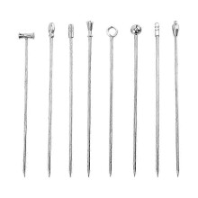 Set of 8 Decorative Martini Coffee Stir Sticks, Metal Olive Picks, Bloody Mary Drink Stir Sticks