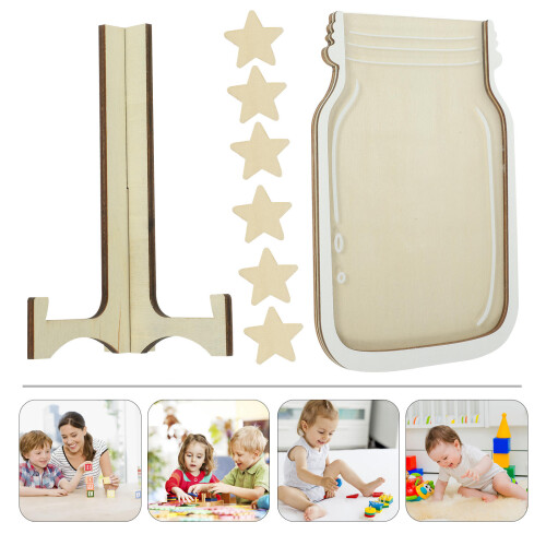 One Set Training Rewards Jar Wooden Star Classroom Diy 2