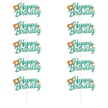 10pcs Bamboo Cake Picks St. Patrick's Day Party Decorations