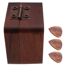 One Set Of Wooden Guitar Picks For Electric And Folk Guitars