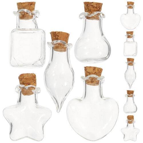 10pcs small cork bottles multi-function wish bottles miniature