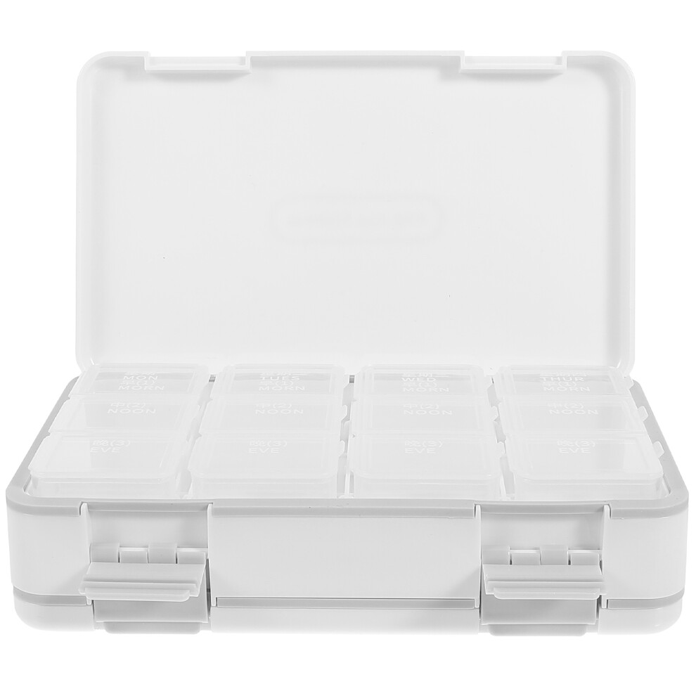 Totority Medication Organizer Abs White Adults Travel Design 1Pack