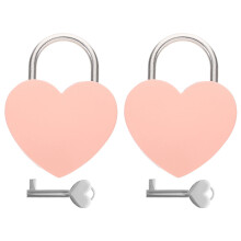 2 Sets Heart Shaped Love Locks Luggage Padlock For Suitcase Decor