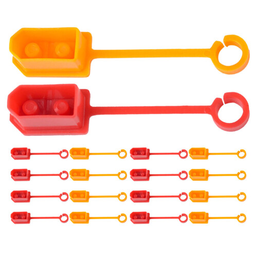 20pcs Cord Plug Cover Yellow Protection Plug Covers 2