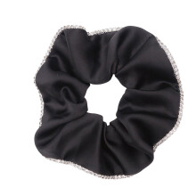 1Stk Schwarzer Haarring Elastisch Mit Stoff Für Damen Frisur