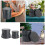 2Pcs Creative Round Flower Buckets Portable Packing Boxes 3