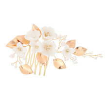 1St Keramische Haarkam Voor Bruid, Stijlvolle Gouden Haaraccessoire