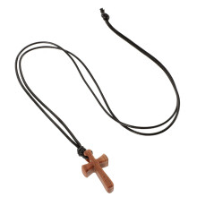 pingente de madeira com cordão ajustável unissex