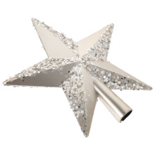 Silver Xmas Tree Topper Star Ornament PVC Christmas Decoration