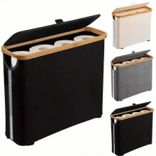 (Grey, 1pc) Toilet Paper Holder Storage Box, 1 Piece Multi-purpose Bathroom Organizer with Lid, Home Organizer for Bathroom, Office, Laundry Room,