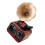 Dark Red Plastic Music Box Gramophone Decoration for Home Office 11