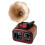 Dark Red Plastic Music Box Gramophone Decoration for Home Office 7