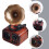 Dark Red Plastic Music Box Gramophone Decoration for Home Office 8