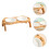 1Set Elevated Chocolate Pet Bowl Wood Ceramic Cat Water Feeder 5