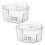 2Pcs Plastic Hanging Wall Basket for Kitchen Ginger Garlic Use 6