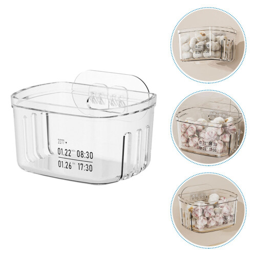 2Pcs Plastic Hanging Wall Basket for Kitchen Ginger Garlic Use 2