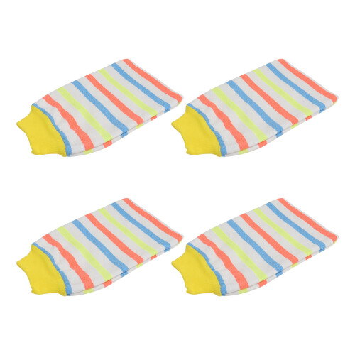 4 Pcs Exfoliation Scrubbing Mitt Shower Glove Bathing 2