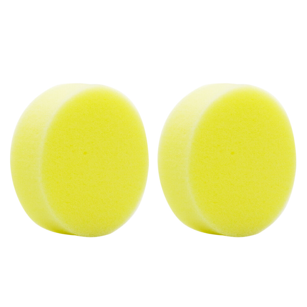 2Pcs Polish Sponge Pad For Effective Cleaning And Waxing Use Yellow 3292592197368