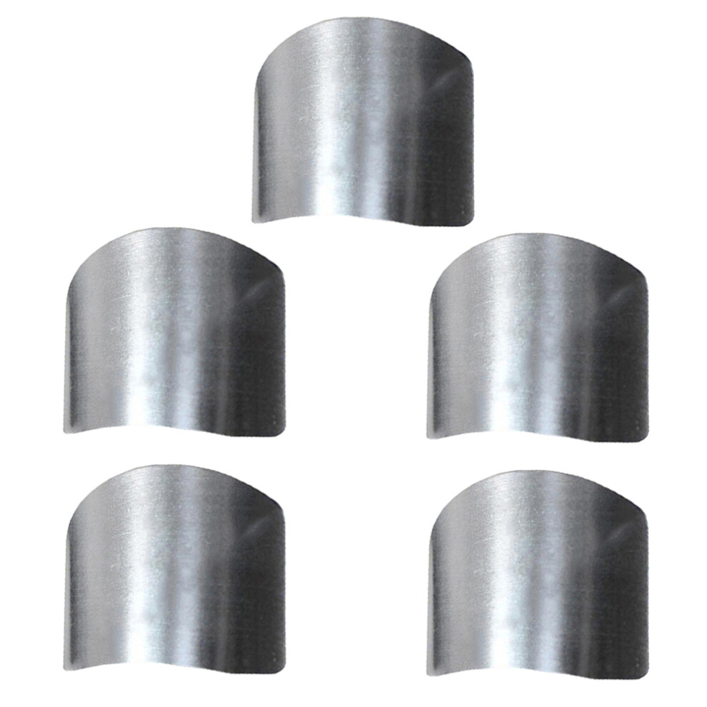 Totority 5Pcs Vegetables Finger Protecters Stainless Steel Finger Care