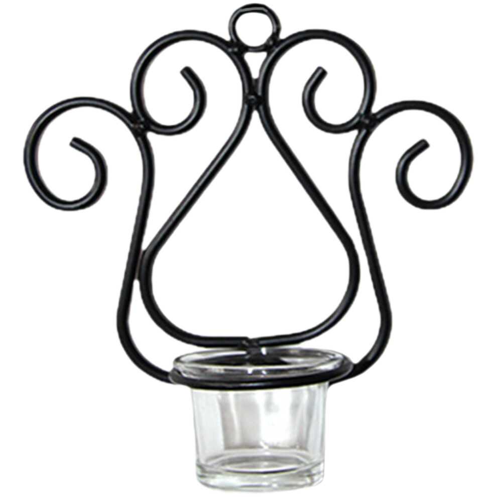 Wrought Iron Wall Hanging Candle Holder Mounted Pillar Candlestick-image-OPC-PKR6MGP-NEW