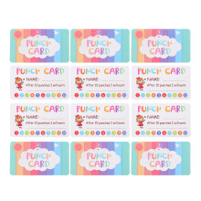150Pcs Durable Paper Loyalty Punch Cards for Children Teaching Tools