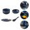 ceramic cutlery set household tableware kit blue 3