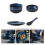 ceramic cutlery set household tableware kit blue 10