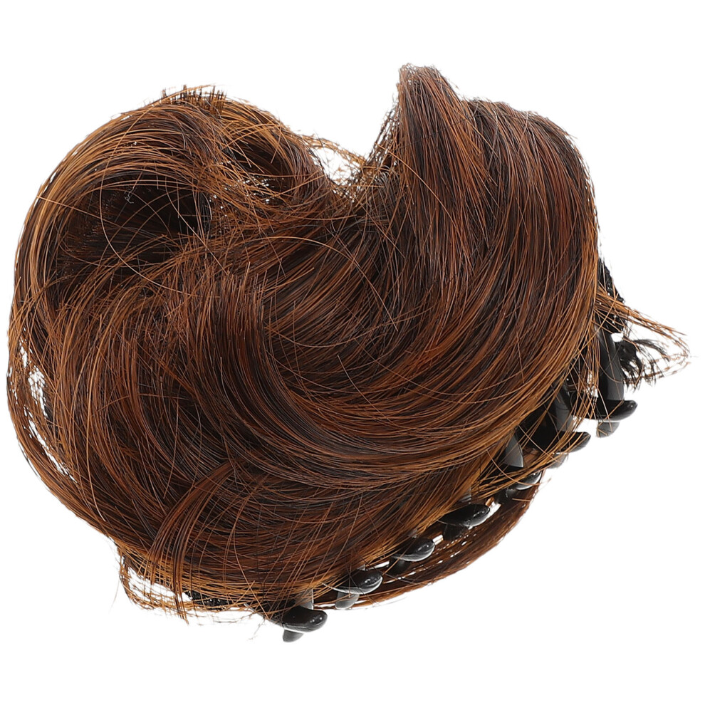 Aboofan Masteelf Bun Hair Wig Bag Miss 8.00X7.00x6.00cm Light Brown