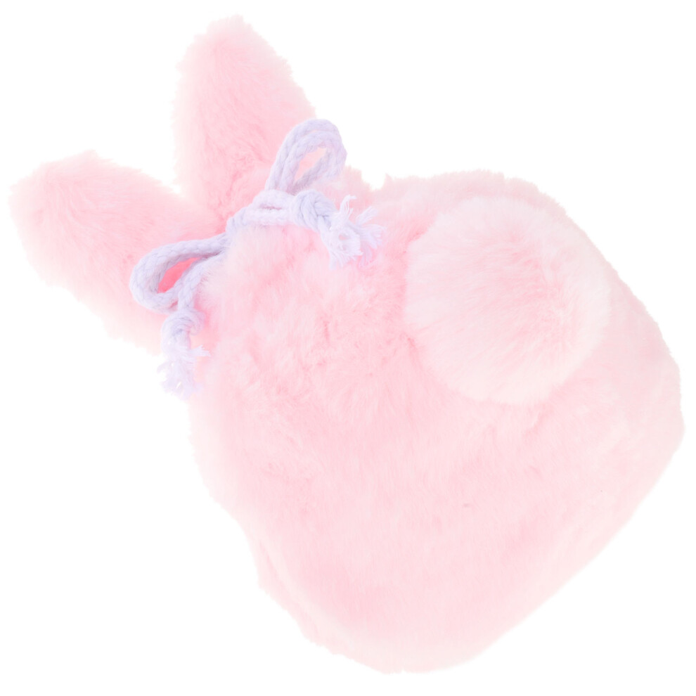 Totority Plush Rabbit Cosmetic Storage Bag With Drawstring For Coins And Makeup