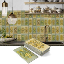 (SJM307, 16pcs) Marble Pattern Wall Sticker, 16pcs/32pcs/64pcs Peel & Stick Wall Decal, Waterproof Decorative Sticker For Home Kitchen Bathroom, Home Decor