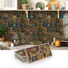 (SJM324, 64pcs) Marble Pattern Wall Sticker, 16pcs/32pcs/64pcs Peel & Stick Wall Decal, Waterproof Decorative Sticker For Home Kitchen Bathroom, Home Decor