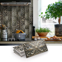 (SJM323, 32pcs) Marble Pattern Wall Sticker, 16pcs/32pcs/64pcs Peel & Stick Wall Decal, Waterproof Decorative Sticker For Home Kitchen Bathroom, Home Decor