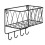 Hook Rack Mounted Shelves Holder Wall Shelf Coat Office Black 2