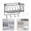 Hook Rack Mounted Shelves Holder Wall Shelf Coat Office Black 7